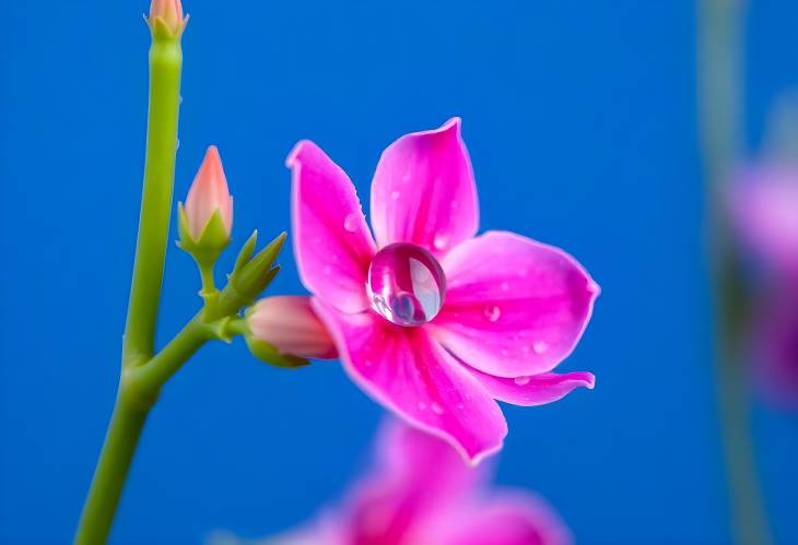 Abstract Beauty Water Drop on a Pink Flower